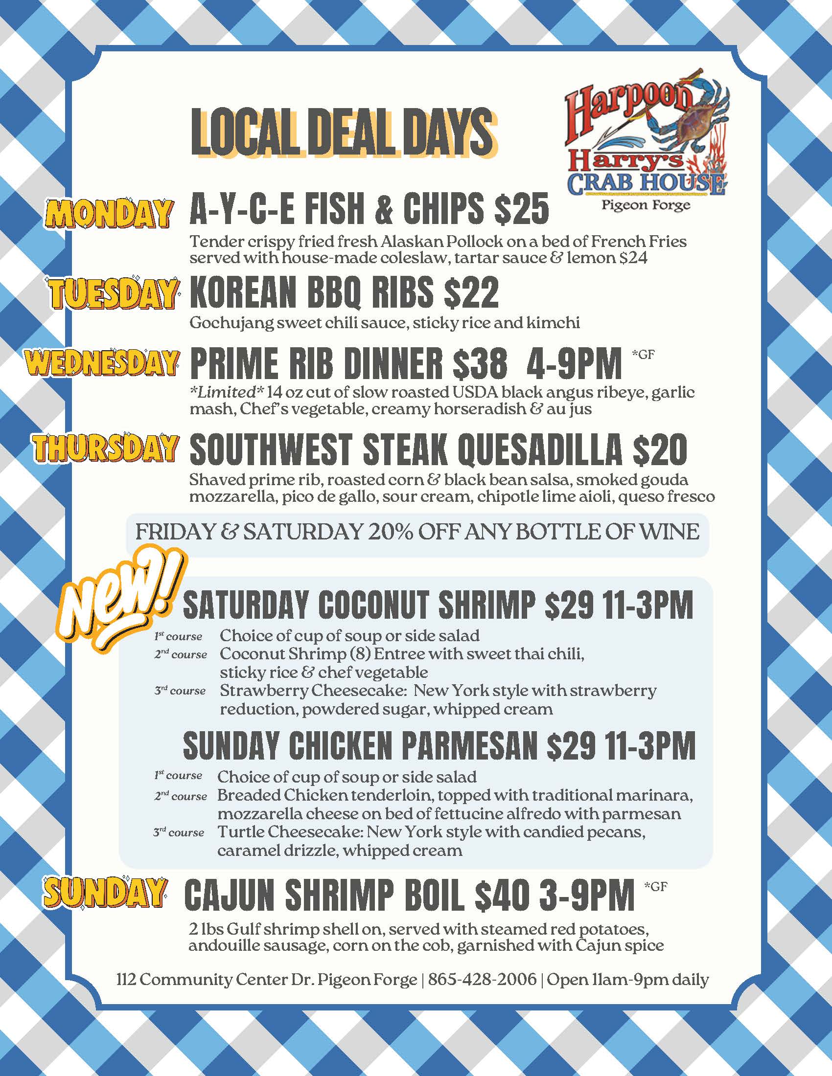Weekly Specials