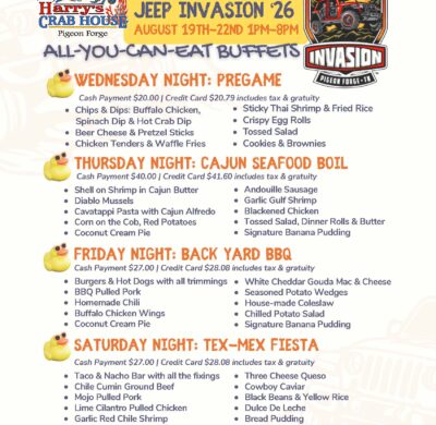Jeep Invasion Menu